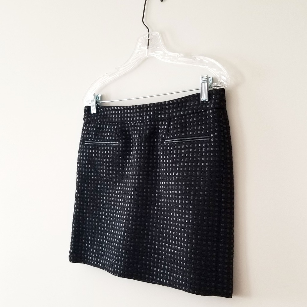GAP Black Jacquard Mini Skirt